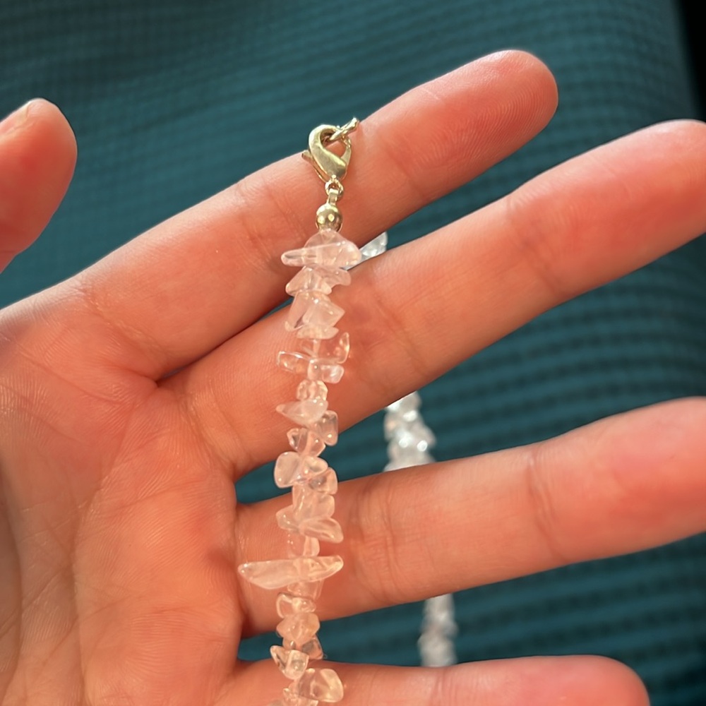 Rose Quartz stone necklace - Picture 2 of 2